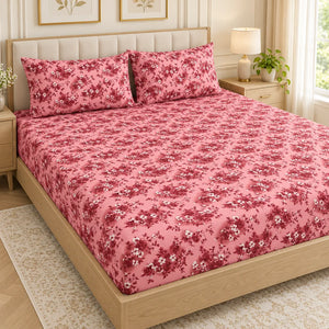 Karmesin Fitted Bedsheet Set – King