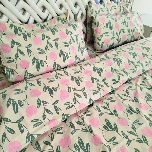 Flora Fusion 6 PC Summer Quilt Cover Set