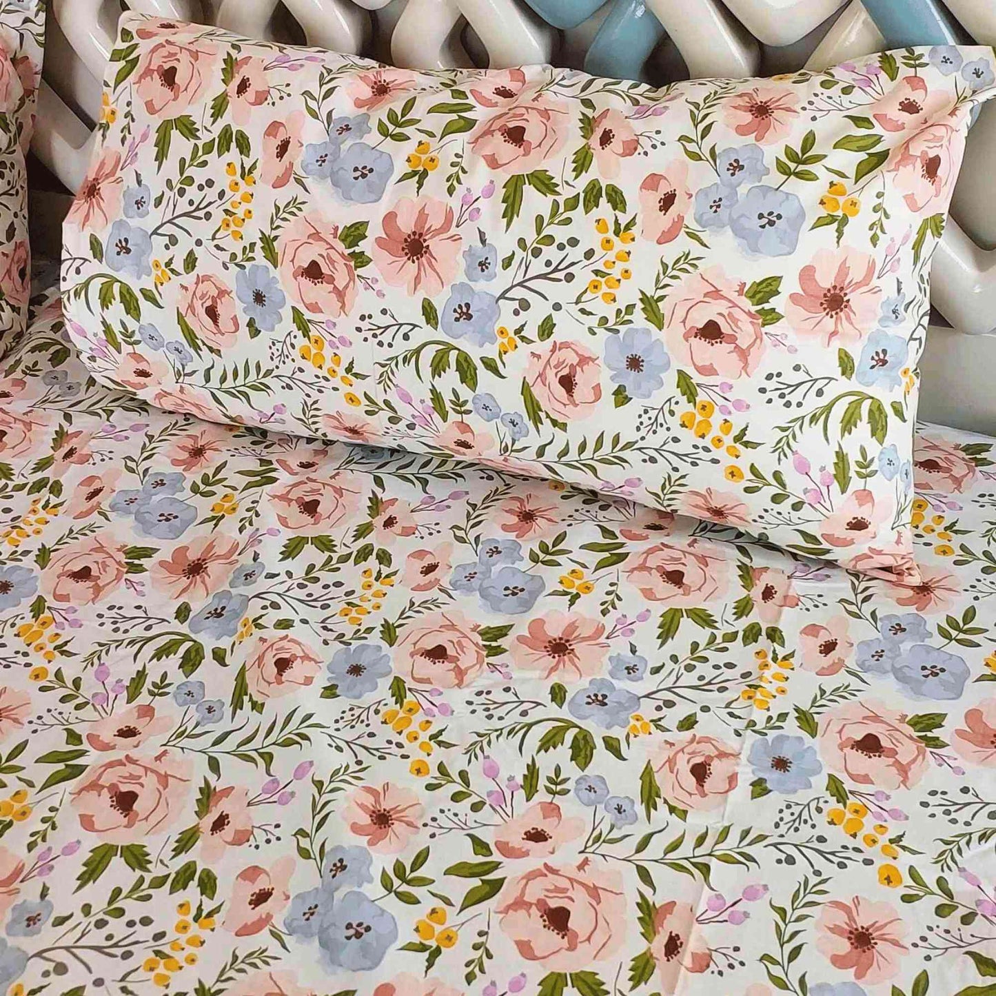 Floral Haven Bedsheet Set