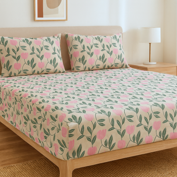 Flora Fusion Fitted Bedsheet Set
