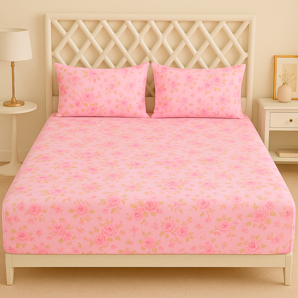 Pink Blossom Fitted Bedsheet Set
