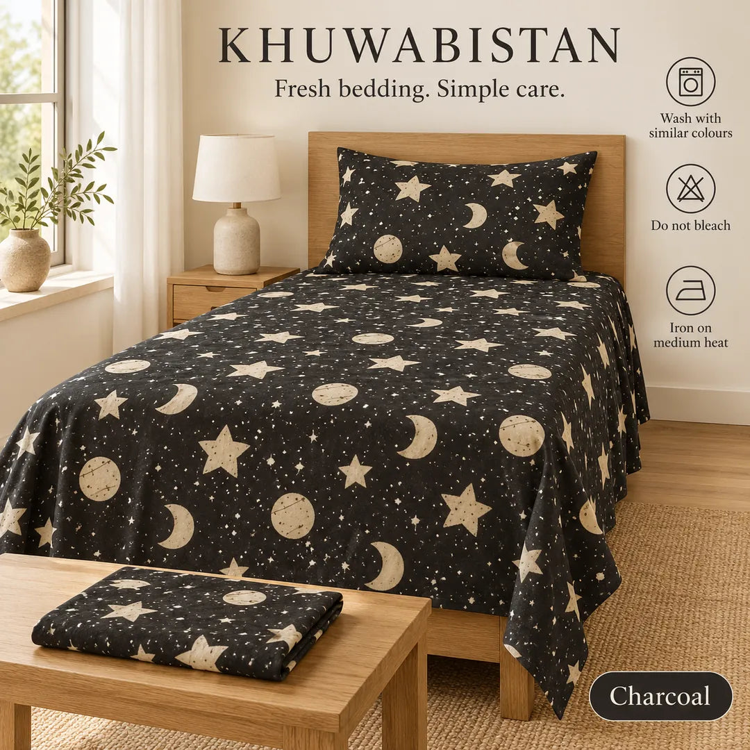 Charcoal Bedsheet Set — care