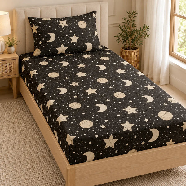 Charcoal Fitted Bedsheet Set – Single