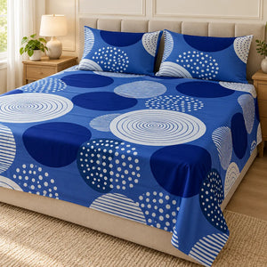Infinity Blue Bedsheet Set