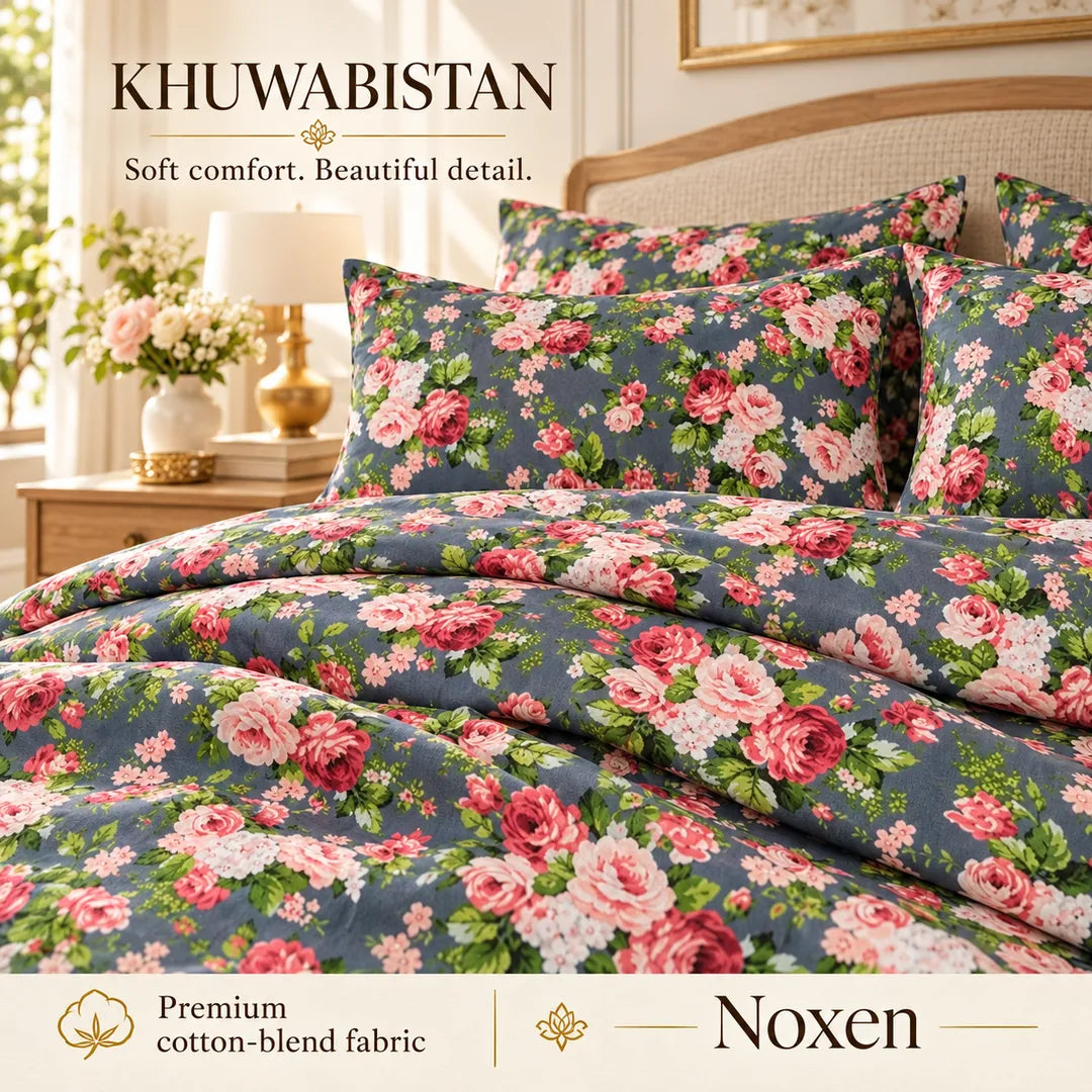 Noxen 6-Piece Quilt Cover Set – King — fabric