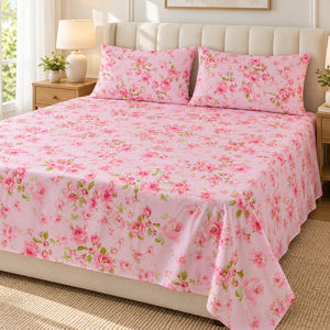 Pink Blossom Bedsheet Set